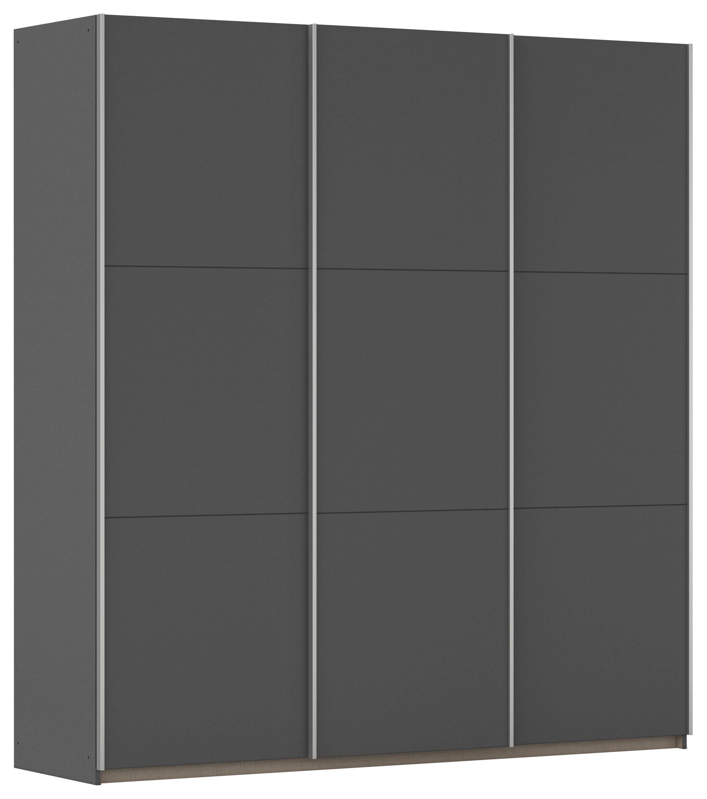 SCHWEBETÜRENSCHRANK 196/210/59 cm,  in Grau, 3 Tür(en)  - Grau, Trend, Holzwerkstoff/Metall (196/210/59cm) - Rauch Möbel