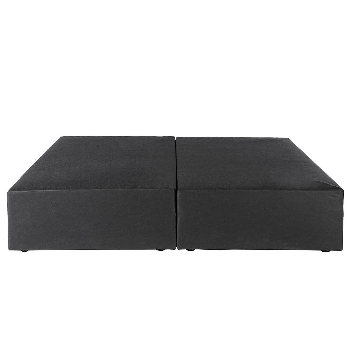 BOXSPRINGBETT 140/200 cm  in Anthrazit  - Anthrazit/Schwarz, Design, Textil (140/200cm) - home24