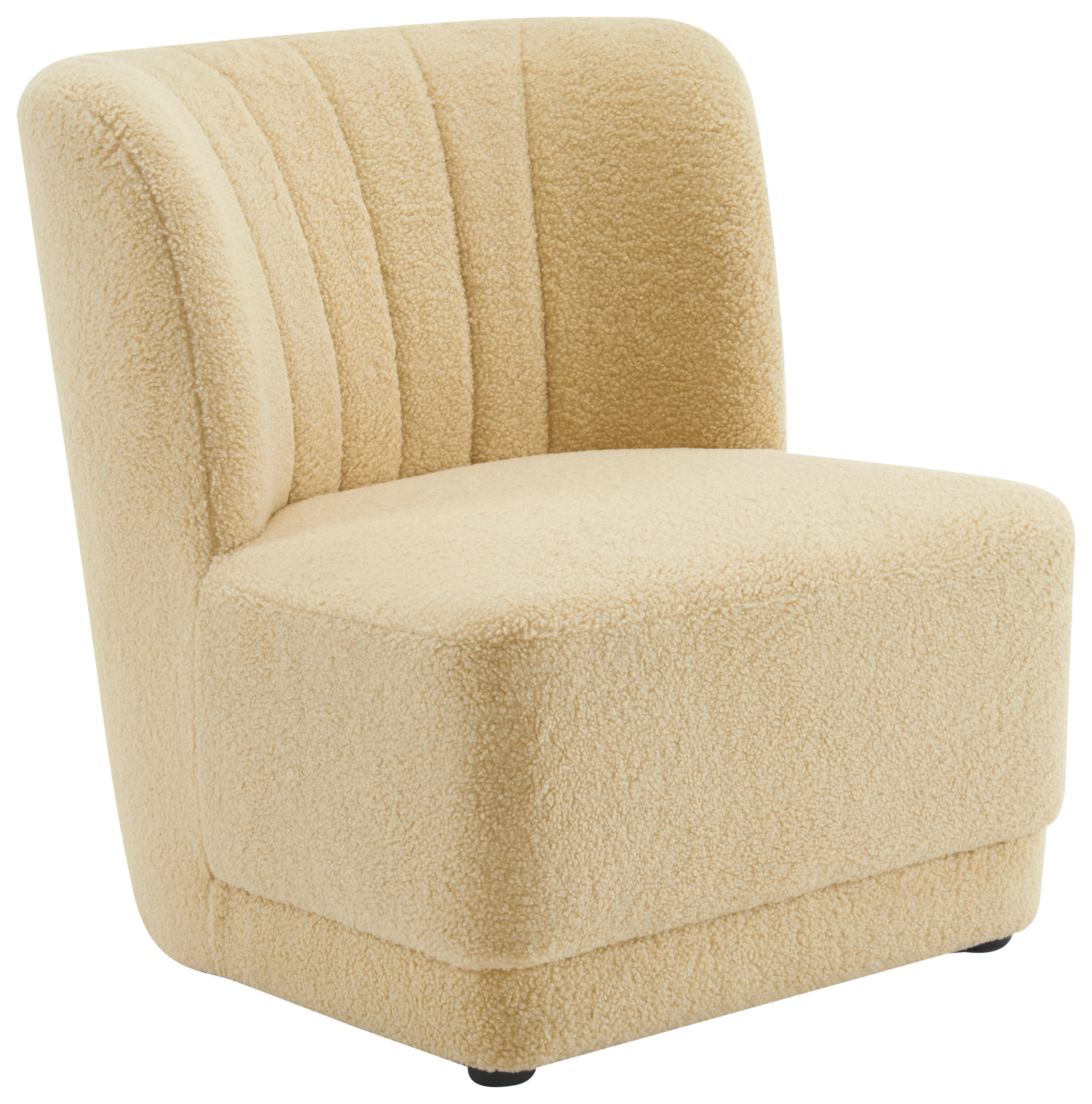 DESIGNSESSEL Bouclé Beige    - Beige/Schwarz, Trend, Kunststoff/Textil (65/69/70cm) - Xora