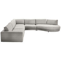 ECKSOFA in Chenille, Cord Hellgrau  - Hellgrau/Schwarz, Design, Kunststoff/Textil (365/425cm) - Lomoco