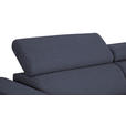 ECKSOFA Blau Struktur  - Blau/Schwarz, Design, Kunststoff/Textil (284/205cm) - Xora