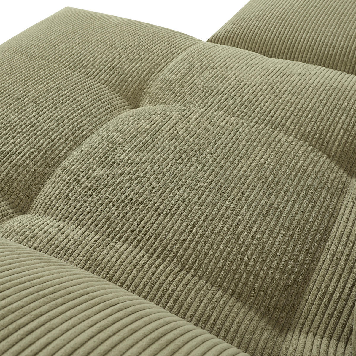ECKSOFA in Cord Dunkelgrün  - Dunkelgrün/Schwarz, Konventionell, Textil/Metall (176/311cm) - Carryhome