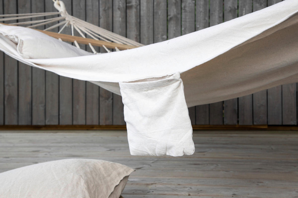 HÄNGEMATTE 200/2/150 cm  - Weiß, MODERN, Textil (200/2/150cm) - Gardenson