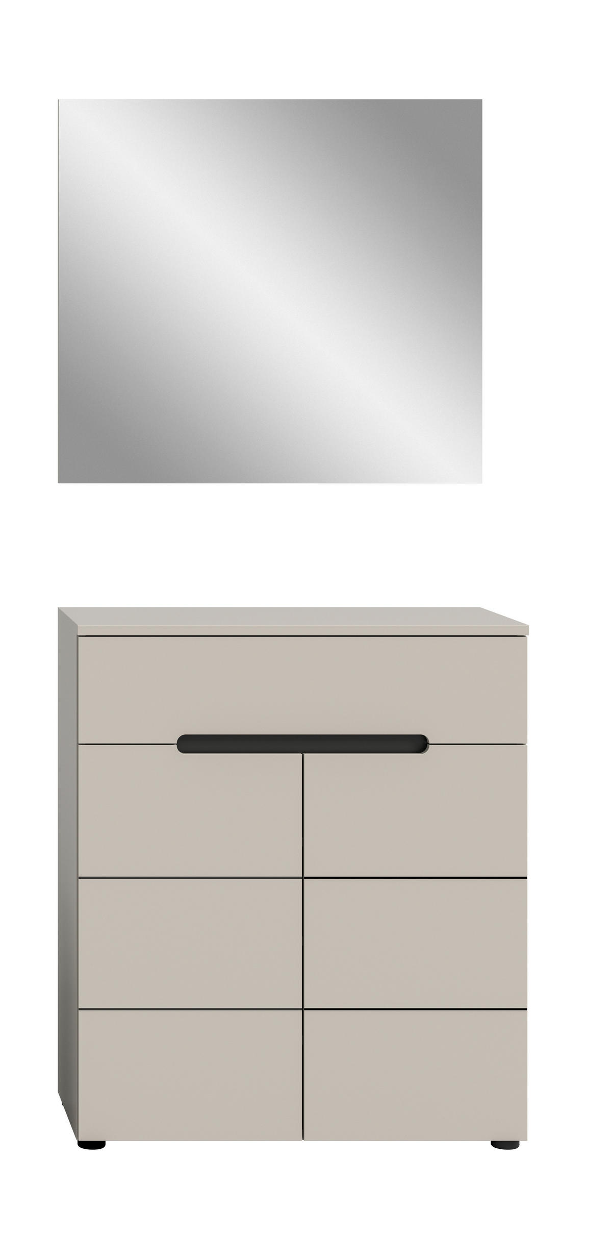 GARDEROBE 2-teilig  in 80/190/37 cm  - Kaschmir/Grau, Design, Holzwerkstoff (80/190/37cm) - MID.YOU