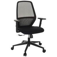 VRTLJIVI STOL umetna masa, tekstil črna  - črna, Basics, umetna masa/tekstil (65/98/65cm) - MID.YOU