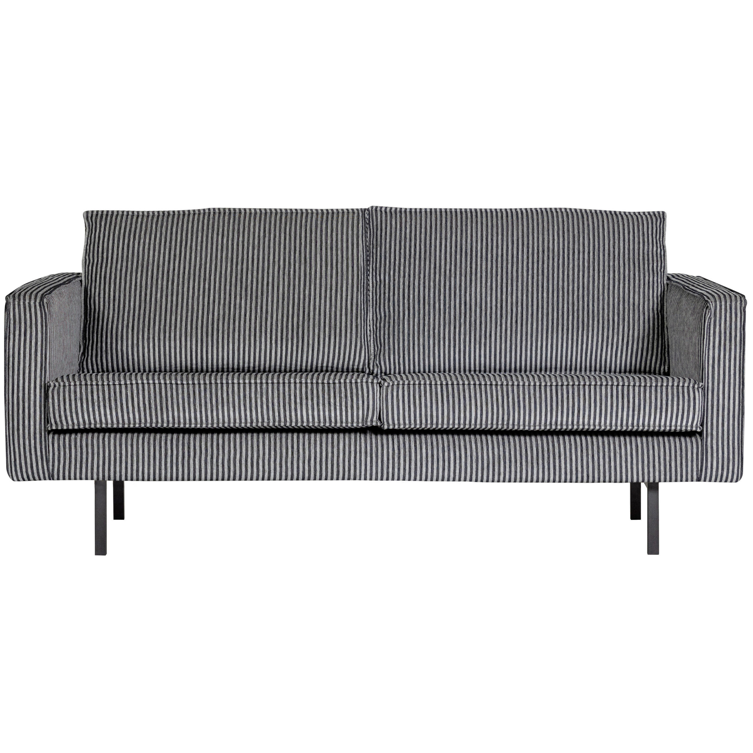 2,5-SITZER Webstoff Grau, Schwarz  - Schwarz/Grau, Design, Textil/Metall (190/85/86cm) - Livetastic