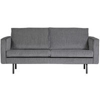 2,5-SITZER Webstoff Grau, Schwarz  - Schwarz/Grau, Design, Textil/Metall (190/85/86cm) - Livetastic