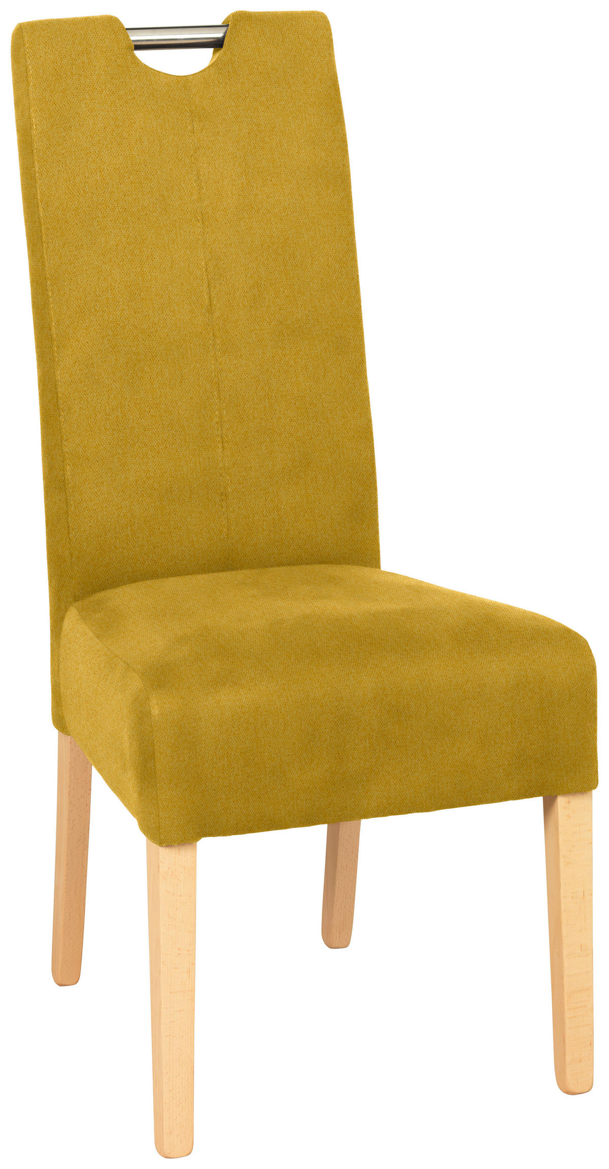 STUHL in Holz, Metall, Textil Buchefarben, Currygelb  - Currygelb/Buchefarben, Natur, Holz/Textil (47/103/60cm) - Cantus