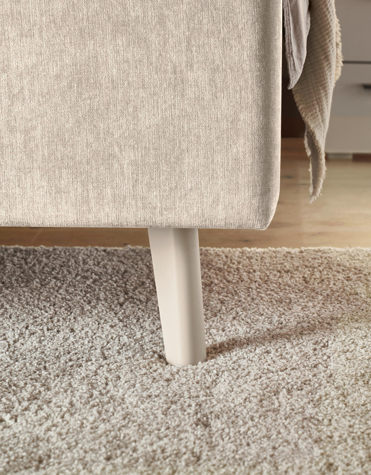 POLSTERBETT 140/200 cm,  in Beige,  - Sandfarben/Beige, KONVENTIONELL, Holz/Textil (140/200cm) - SetOne by Musterring