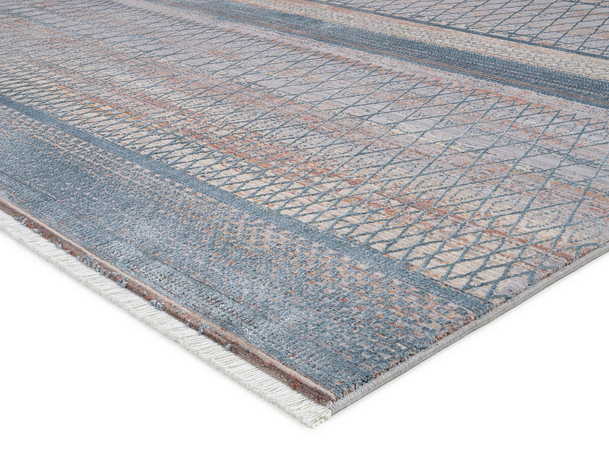 WEBTEPPICH 65/130 cm Tinto Maestro Blau, Creme  - Blau/Creme, Design, Textil (65/130cm) - Dieter Knoll