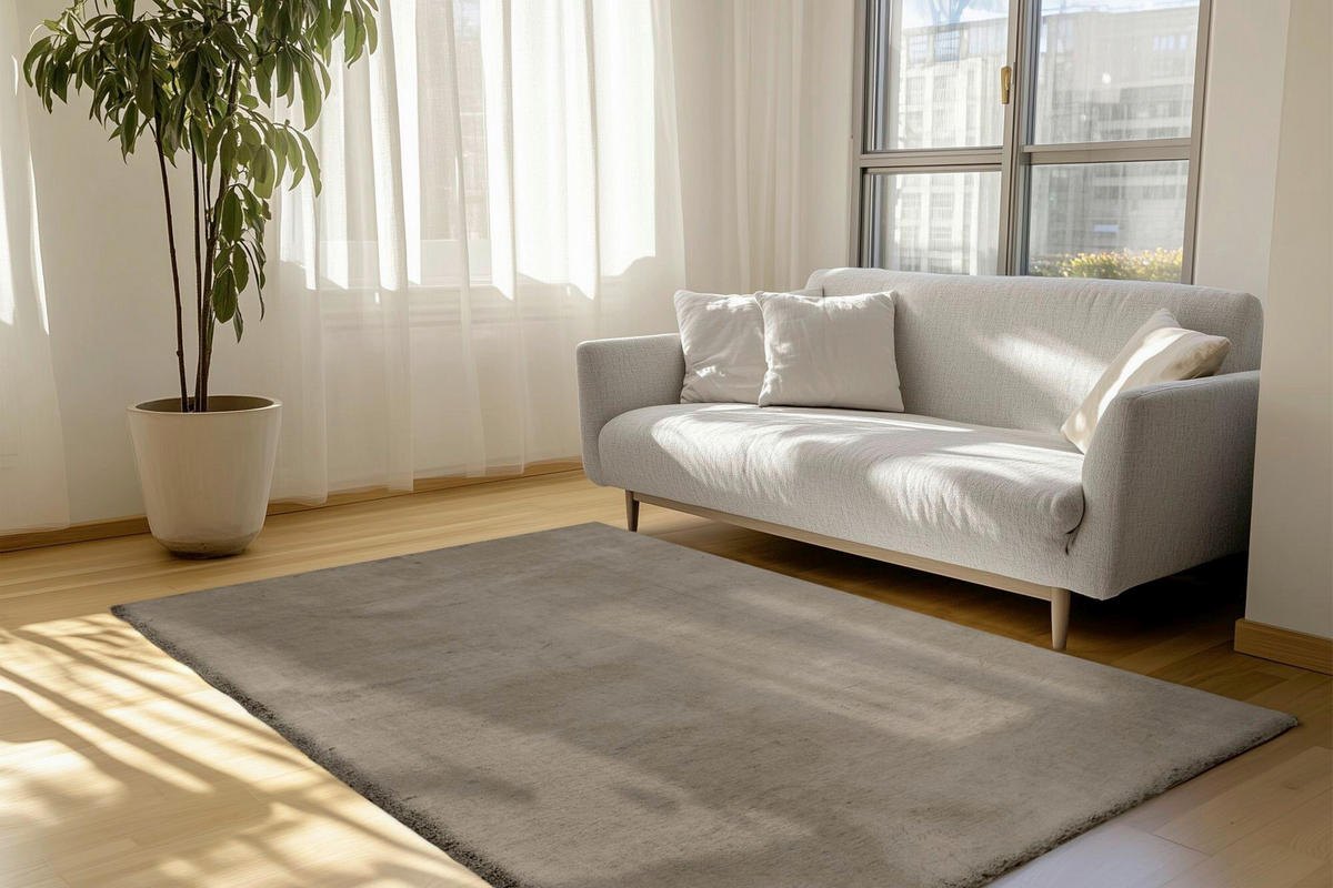 HOCHFLORTEPPICH 160/230 cm Walnussfarben rechteckig  - Walnussfarben, Basics, Textil (160/230cm) - Kayoom