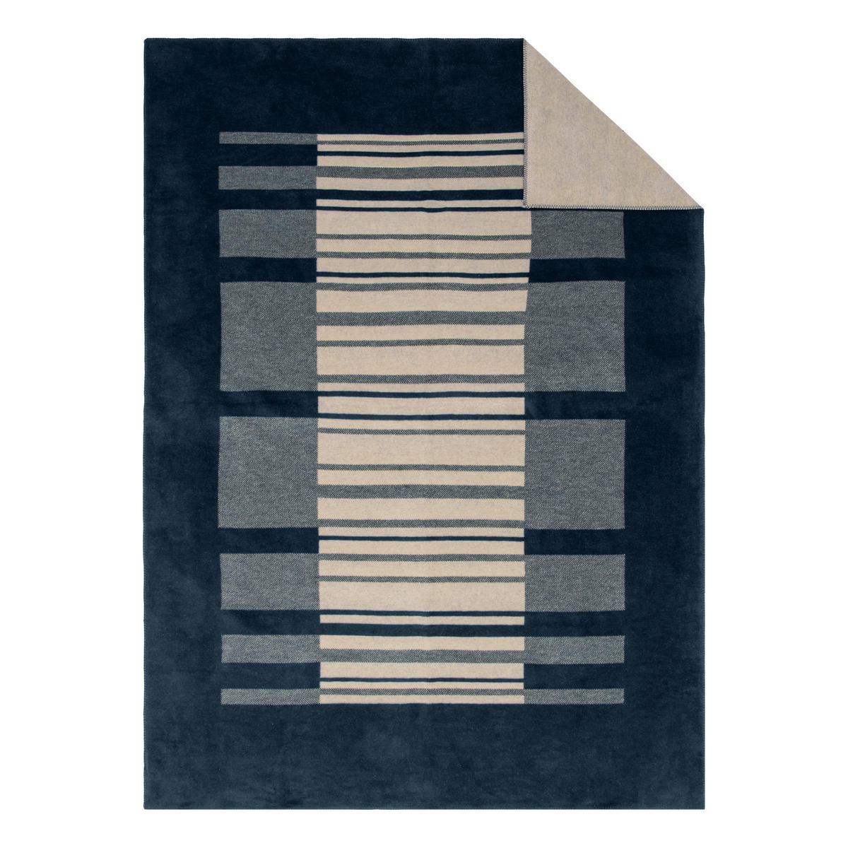 TAKARÓ 150/200 cm  - natúr színű/kék, Basics, textil (150/200cm) - Novel