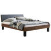 BETT 90/200 cm  in Anthrazit, Nussbaumfarben  - Anthrazit/Nussbaumfarben, Natur, Holz/Metall (90/200cm) - Hasena