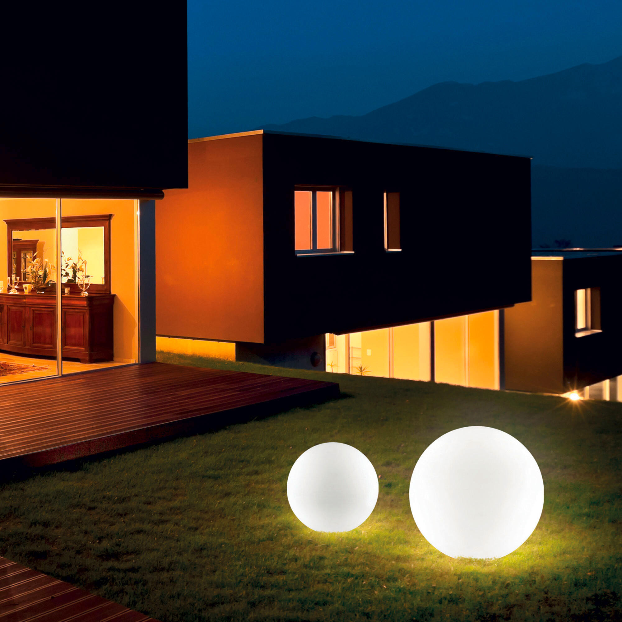 AUßENLEUCHTE 50/48 cm   - Weiß, KONVENTIONELL, Kunststoff (50/48cm) - Ideal Lux