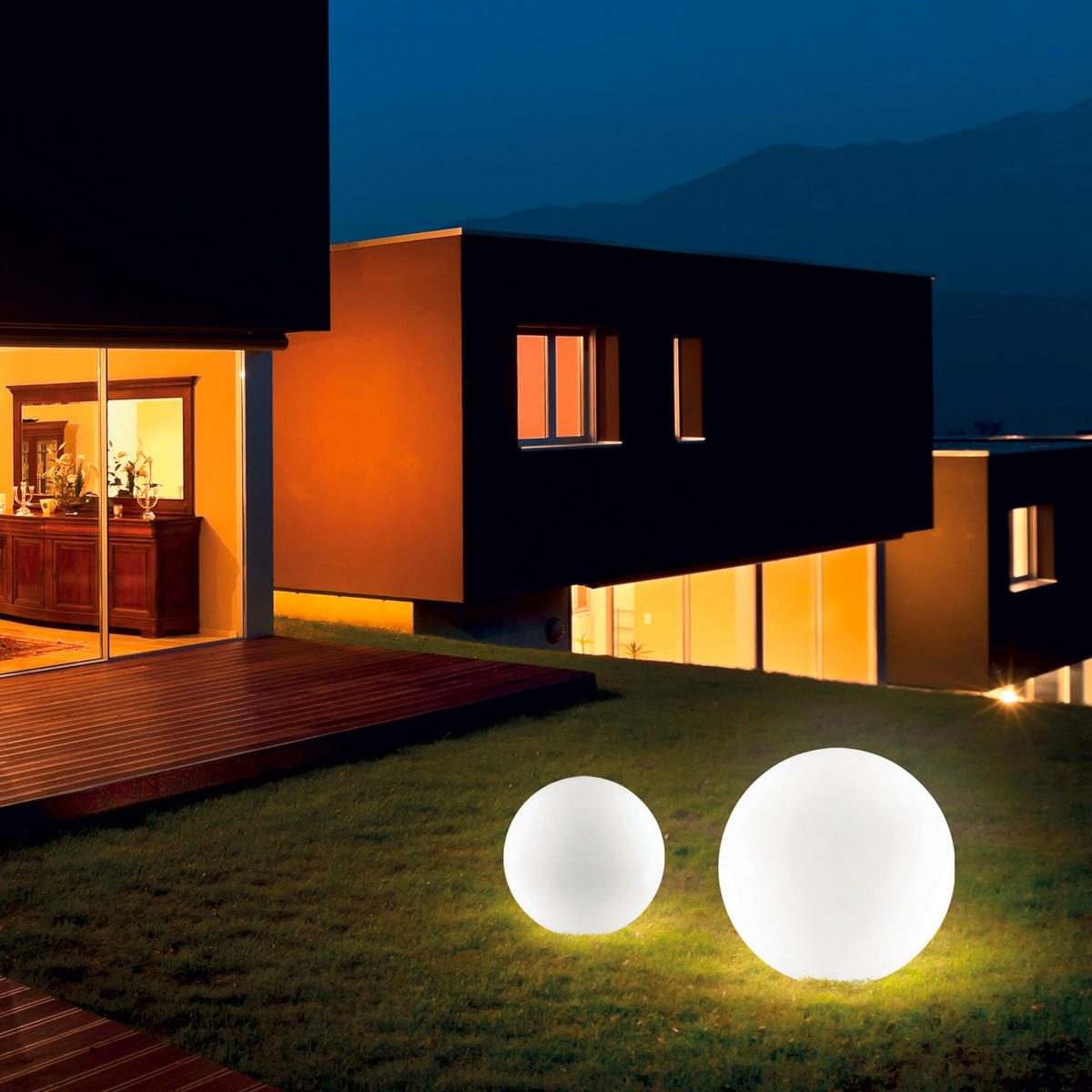 AUßENLEUCHTE 50/48 cm   - Weiß, KONVENTIONELL, Kunststoff (50/48cm) - Ideal Lux