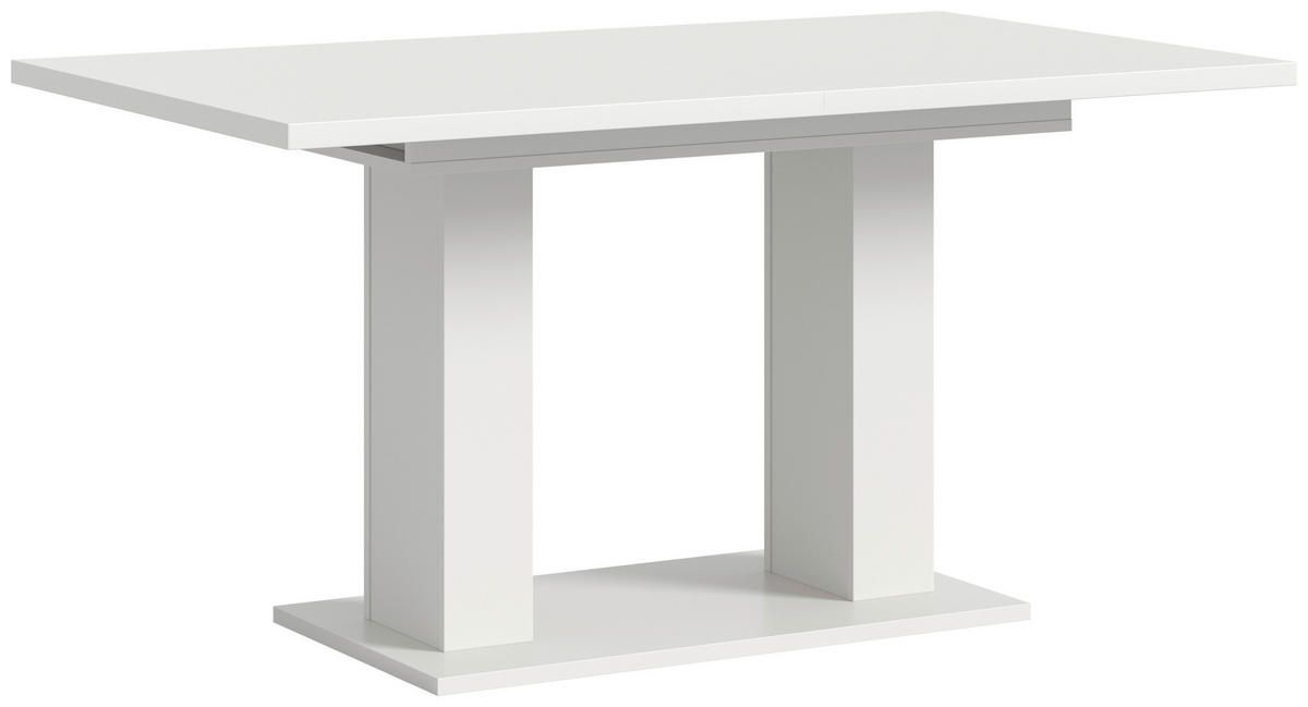 AUSZIEHTISCH Weiß rechteckig  ausziehbar  - Weiß, KONVENTIONELL, Holzwerkstoff (150-190/90/76cm) - MID.YOU