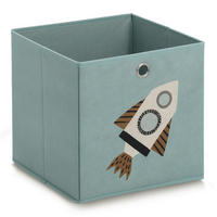 AUFBEWAHRUNGSBOX - Petrol, Basics, Textil (28/28/28cm) - Zeller Present