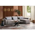 ECKSOFA  in Chenille Beige  340/190 cm  - Beige/Silberfarben, Design, Kunststoff/Textil (340/190cm) - Belluti