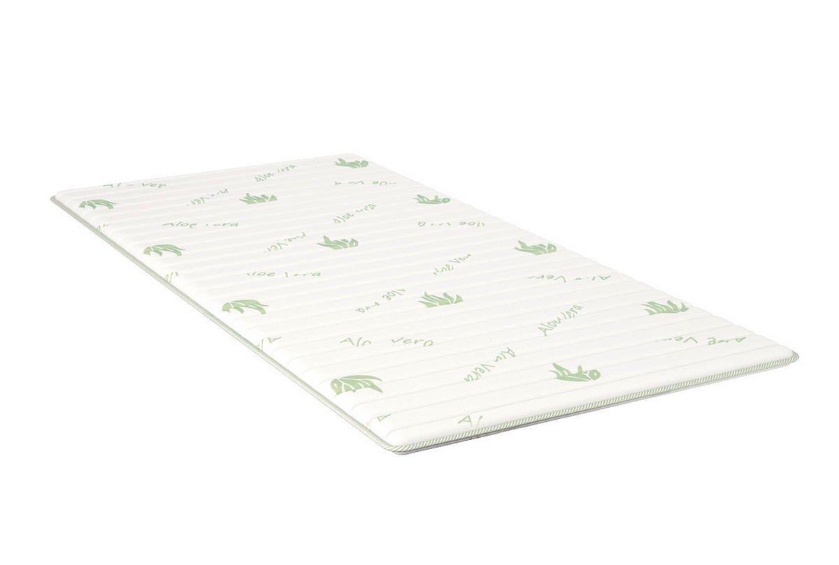 Topper 160/200 cm  - alb, Basics, textil (160/200cm)