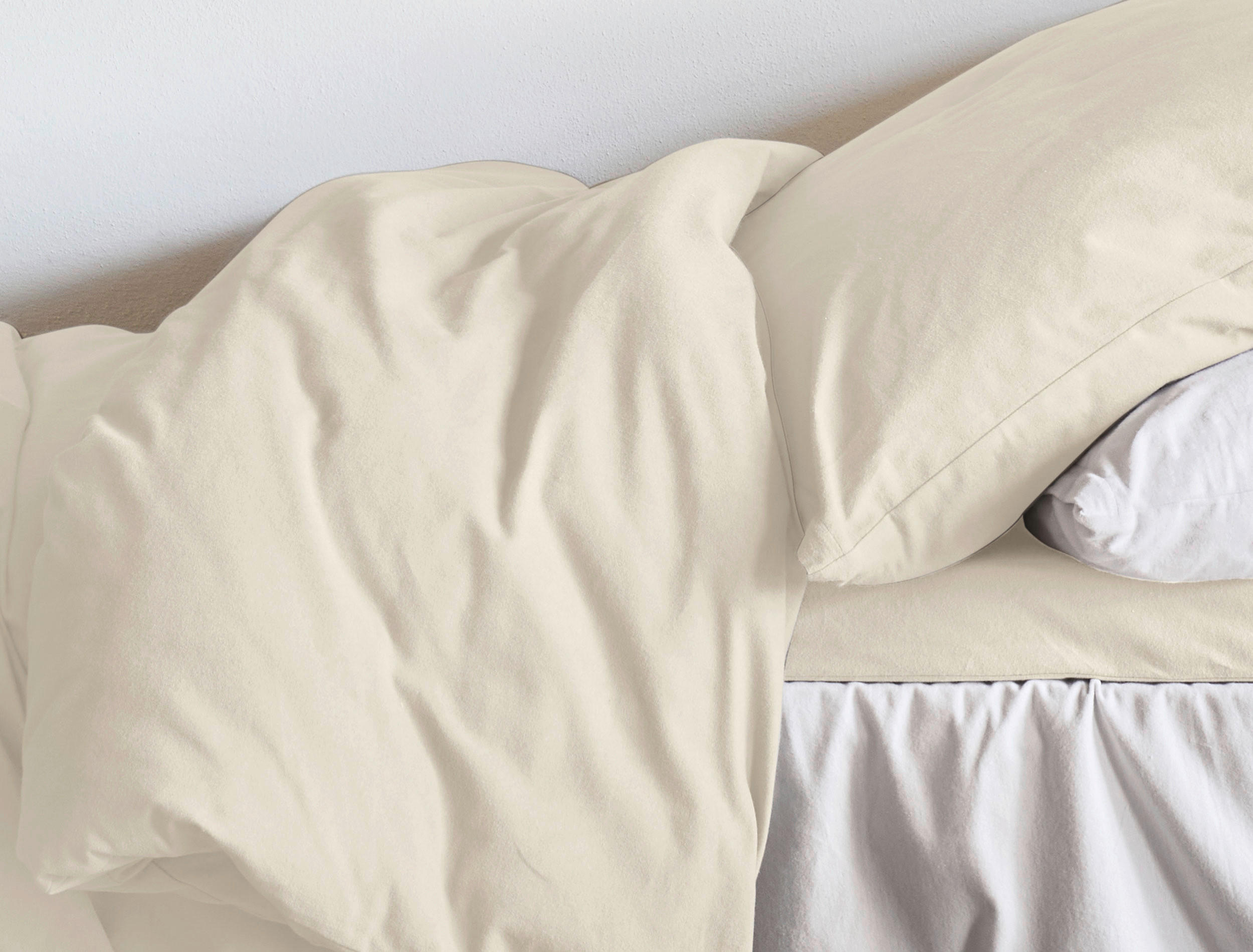 Thumbnail - Irisette Bettwäsche, Ecru, Textil, Uni, 135x200 cm, Oeko-Tex® Standard 100, Oeko-Tex® Made IN Green, pflegeleicht, angen...