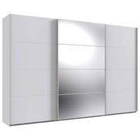 SCHWEBETÜRENSCHRANK in Weiss  - Weiss, Modern, Glas/Holzwerkstoff (360/236/64cm) - MID.YOU