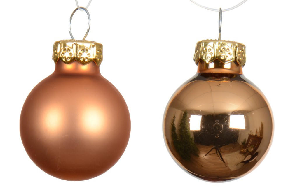CHRISTBAUMKUGEL-SET 2,50 cm 24-teilig  - Cognac, KONVENTIONELL, Glas (2,50cm)