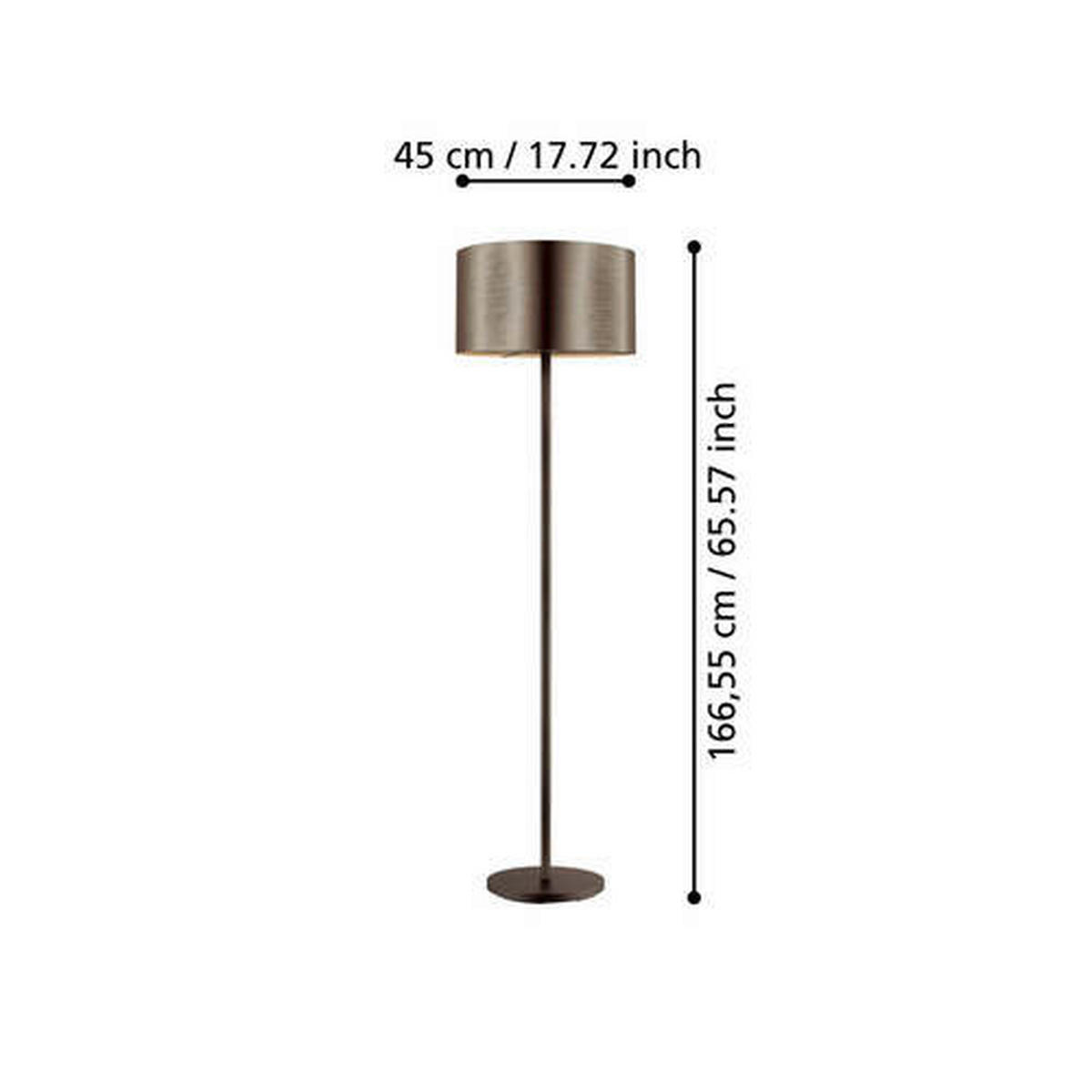 HÄNGELEUCHTE 103/25/110 cm  - Braun/Kupferfarben, Design, Kunststoff/Metall (103/25/110cm)