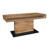 COUCHTISCH in Metall, Holzwerkstoff  - Eiche Wotan/Schwarz, Design, Holzwerkstoff/Metall (110/58-77/60cm) - MID.YOU