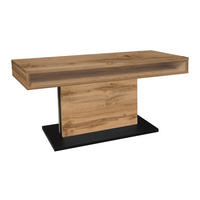 COUCHTISCH Lift Couchtisch rechteckig Schwarz, Eiche Wotan  - Eiche Wotan/Schwarz, Design, Holzwerkstoff/Metall (110/58-77/60cm) - MID.YOU