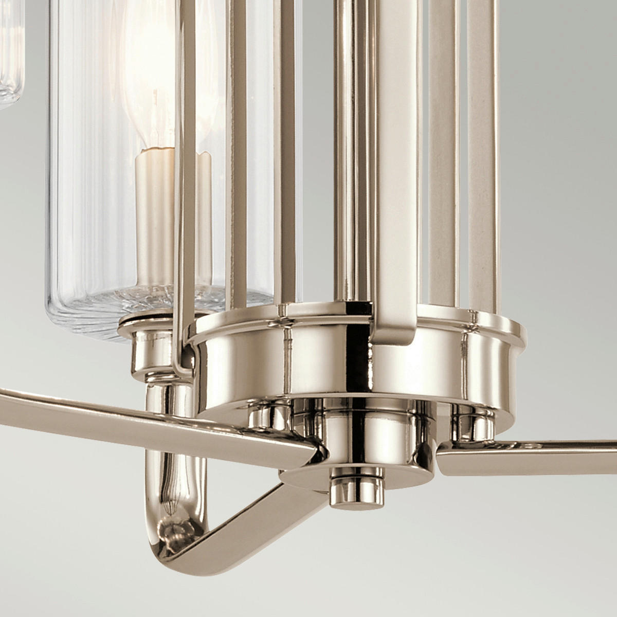 KRONLEUCHTER 45,9/45,9/47,9 cm    - Nickelfarben, Konventionell, Glas/Metall (45,9/45,9/47,9cm) - Elstead Lighting