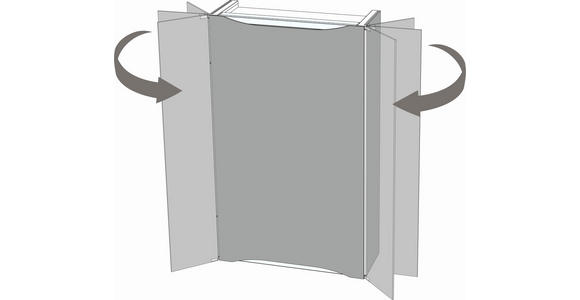 SPIEGELSCHRANK 74,7/73,8/16,8 cm  - Silberfarben/Weiß, Basics, Glas/Holz (74,7/73,8/16,8cm) - Xora