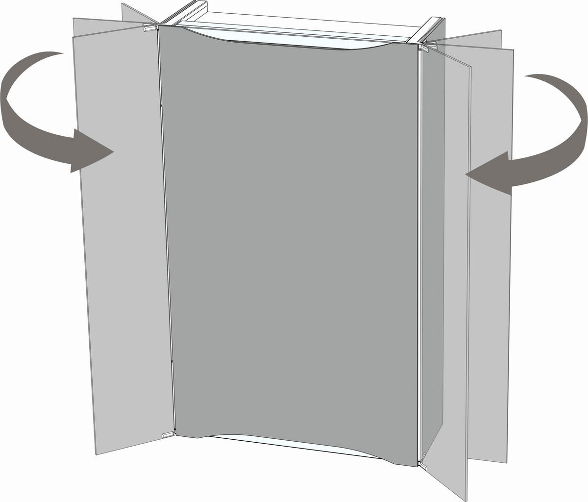 SPIEGELSCHRANK 74,7/73,8/16,8 cm  - Silberfarben/Weiß, Basics, Glas/Holz (74,7/73,8/16,8cm) - Xora