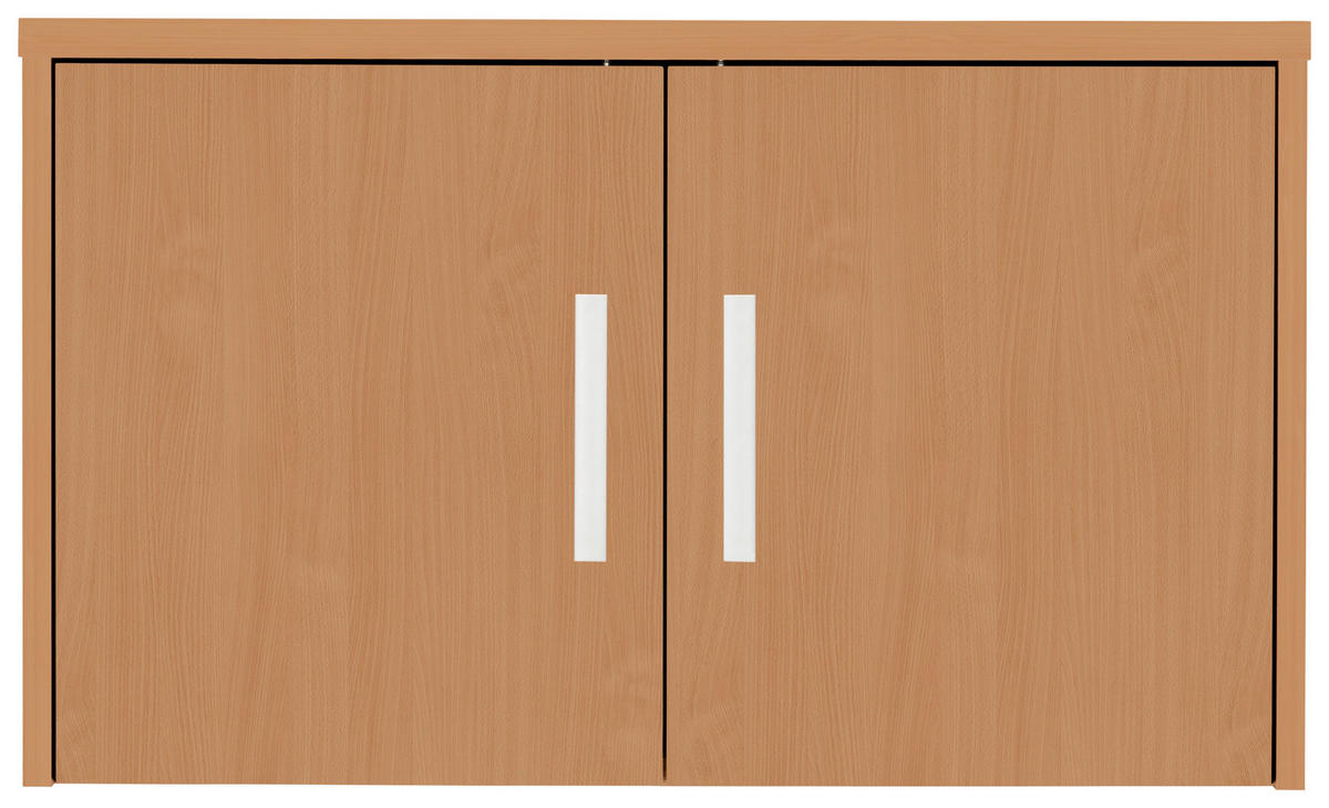 AUFSATZSCHRANK 72/43/54 cm  in  - Silberfarben/Buchefarben, Basics, Holzwerkstoff/Kunststoff (72/43/54cm) - Xora