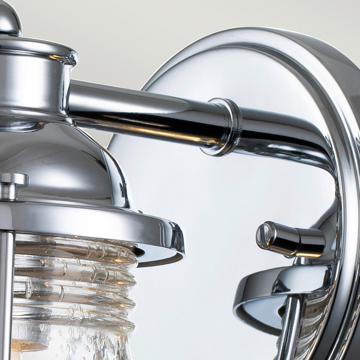 BADEZIMMER-WANDLEUCHTE - Chromfarben, Konventionell, Glas/Metall (20,6/12,7/16,9cm) - Elstead Lighting