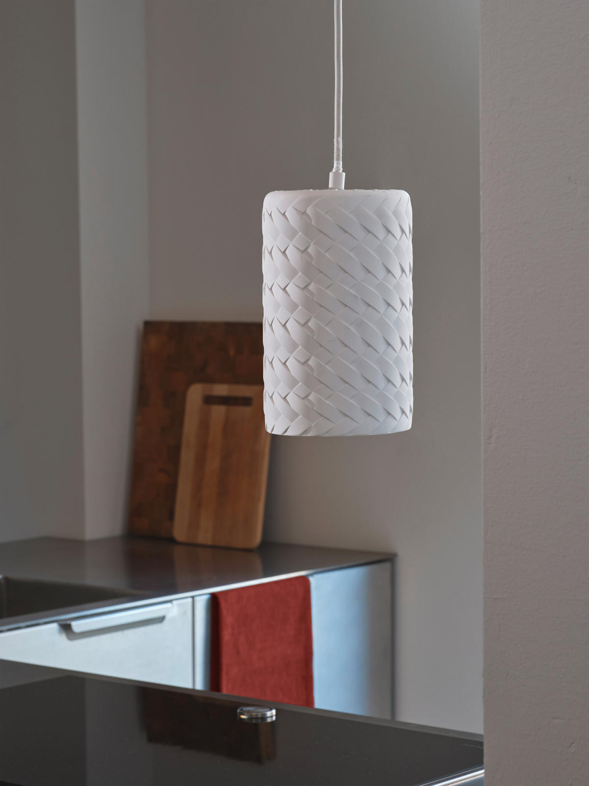 HÄNGELEUCHTE 14/128 cm  - Weiß, Basics, Stein/Metall (14/128cm) - Ledvance