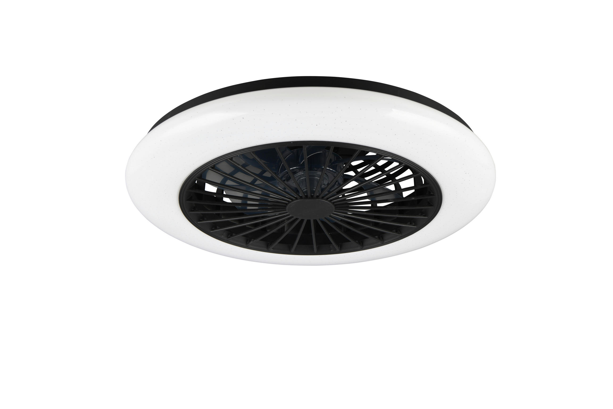 Deckenleuchte mit Ventilator Stralsund 49/16,5 cm   - Schwarz/Weiß, KONVENTIONELL, Kunststoff (49/16,5cm)