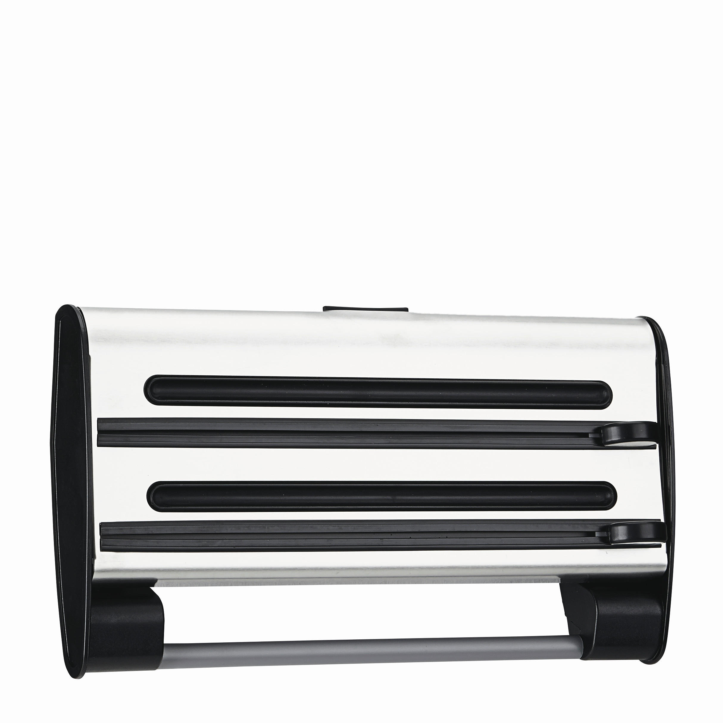 KÜCHENROLLENHALTER - Edelstahlfarben/Schwarz, Basics, Kunststoff/Metall (41/28/11cm) - Emsa