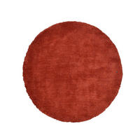 HOCHFLORTEPPICH  Wohnzimmer 140/140 cm Cozy Rostfarben rund  - Rostfarben, Basics, Textil (140/140cm) - Tom Tailor