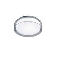 LED-BADEZIMMER-DECKENLEUCHTE Olvi 30/9 cm   - Chromfarben, Design, Glas/Metall (30/9cm) - Helestra