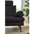 ECKSOFA in Echtleder Dunkelbraun  180/310 cm  - Dunkelbraun/Schwarz, Design, Leder/Metall (180/310cm) - Dieter Knoll