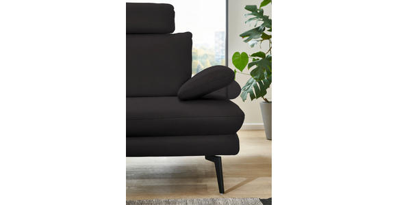 ECKSOFA in Echtleder Dunkelbraun 180/310 cm - Dunkelbraun/Schwarz, Design, Leder/Metall (180/310cm) - Dieter Knoll