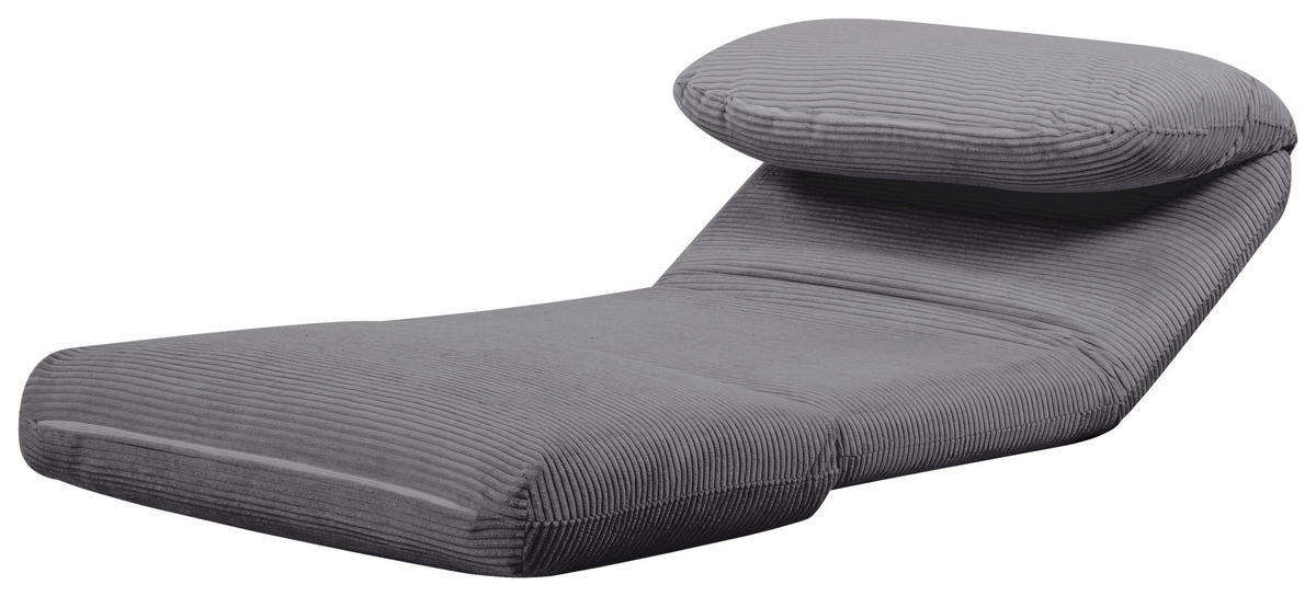 SCHLAFSESSEL in Cord Hellgrau  - Hellgrau, Design, Textil/Metall (82/58/78cm) - Livetastic