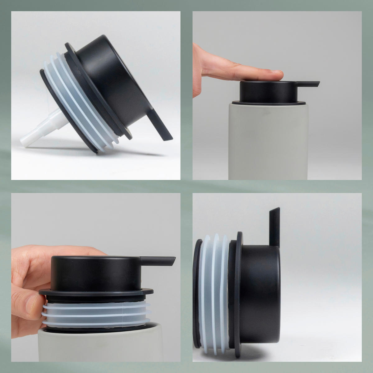 SEIFENSPENDER Keramik  - Hellgrau, Basics, Keramik (9/14,5cm) - Kela