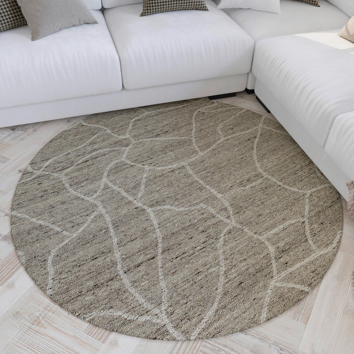 WEBTEPPICH 200 cm Hamptons Fourtyone Creme, Grau  - Creme/Grau, KONVENTIONELL, Textil (200cm) - WECON HOME