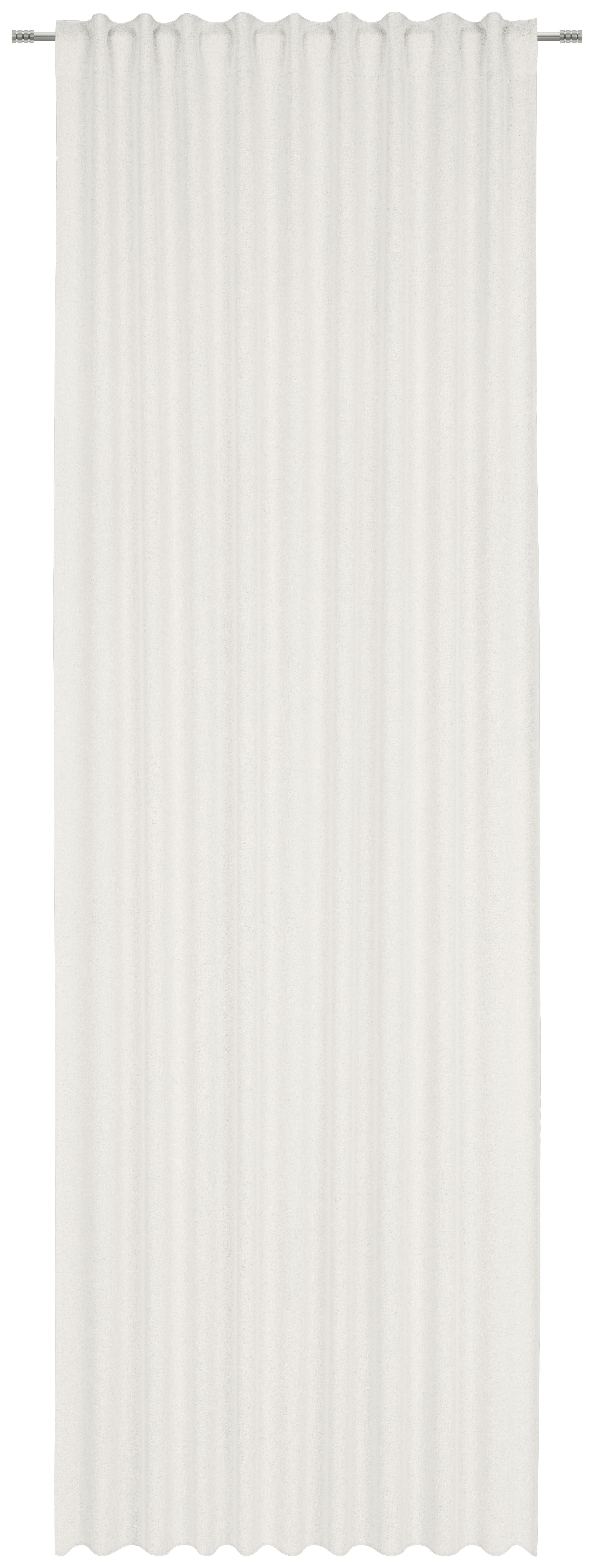 ESPOSA Fadenvorhang Silberfarben/Weiß transparent
