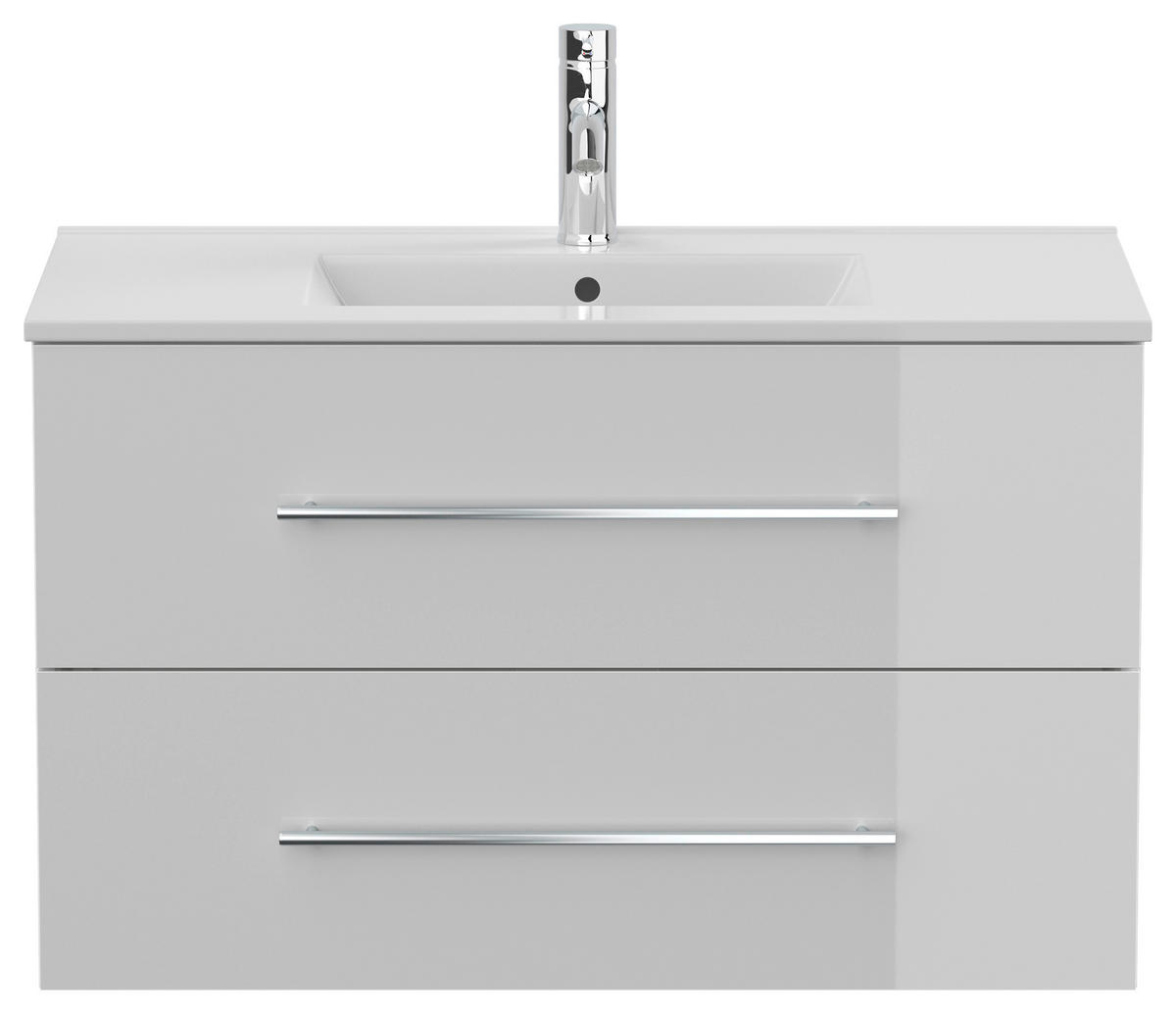 WASCHTISCHKOMBI 91 cm  - Weiß Hochglanz/Weiß, Basics, Keramik/Holzwerkstoff (91cm) - MID.YOU