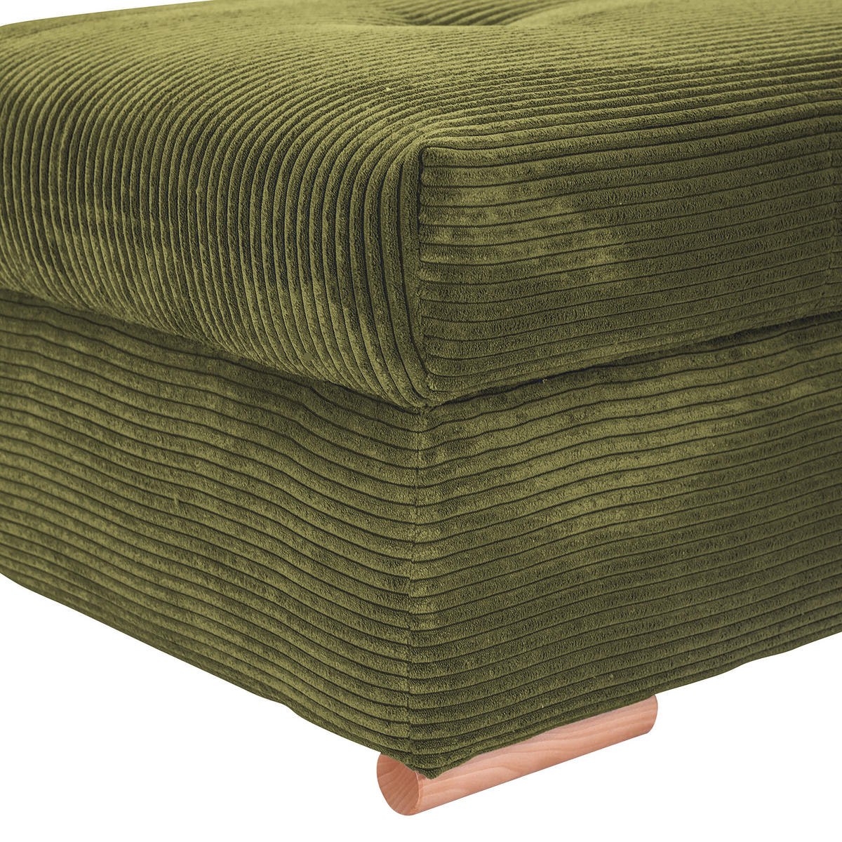 HOCKERBANK - Eichefarben/Olivgrün, KONVENTIONELL, Holz/Textil (103/45/71cm) - Carryhome