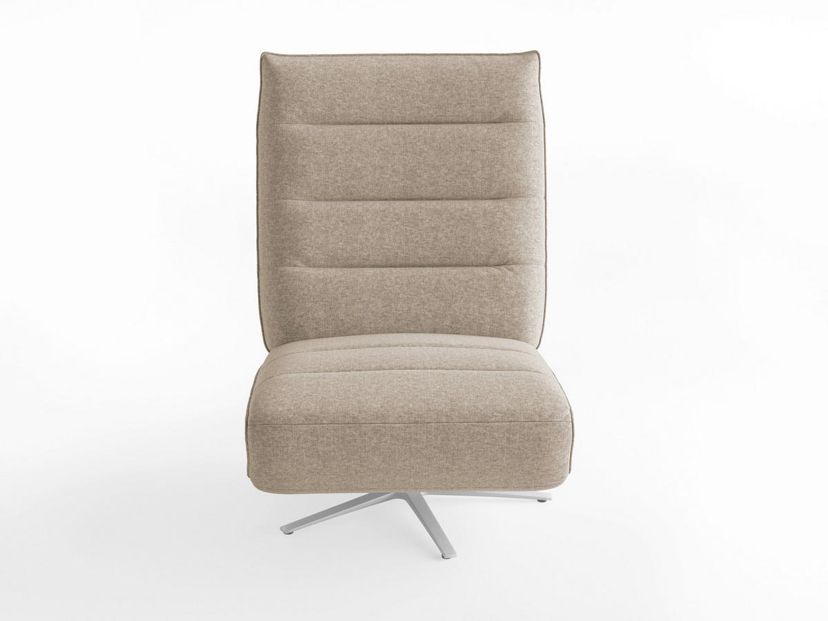 RELAXAČNÉ KRESLO, textil, taupe - strieborná/taupe, Basics, kov/textil (80/109/98cm) - Sit & More