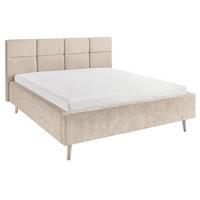 POLSTERBETT 140/200 cm,  in Beige,  - Sandfarben/Beige, KONVENTIONELL, Holz/Textil (140/200cm) - SetOne by Musterring