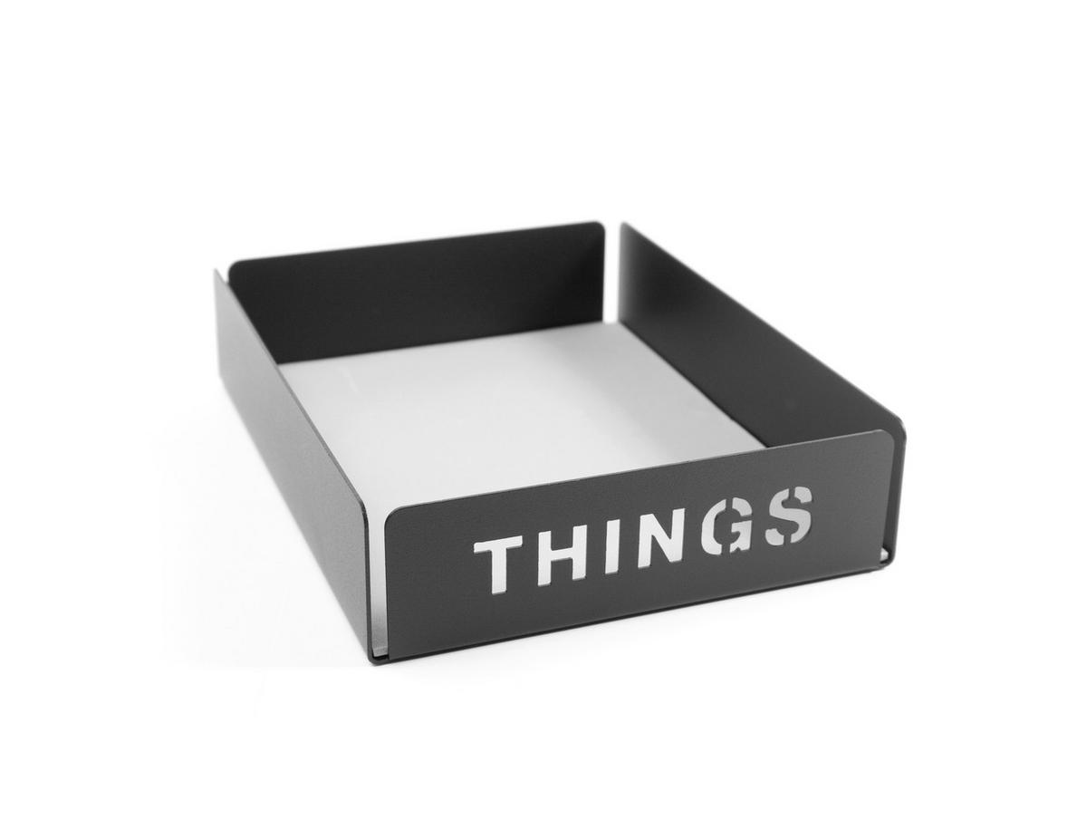 UNIVERSALABLAGE 14/4/18 cm  - Schwarz, Basics, Metall (14/4/18cm)